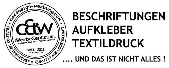 Logo von c&w – das Werbezentrum, Spezialist für Werbetechnik und Design in Geretsried.